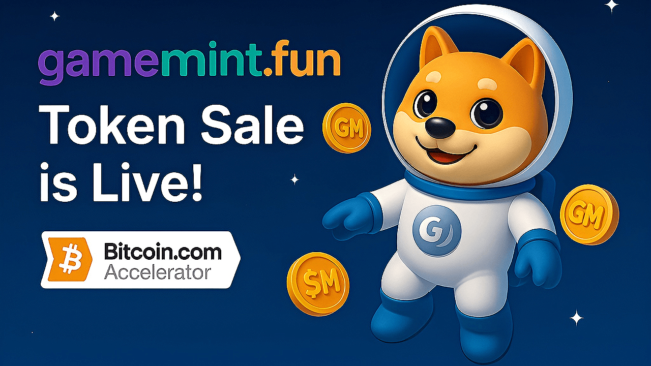GameMint.fun selected for Bitcoin.com Accelerator; $GM Token Sale now live on Ethereum!